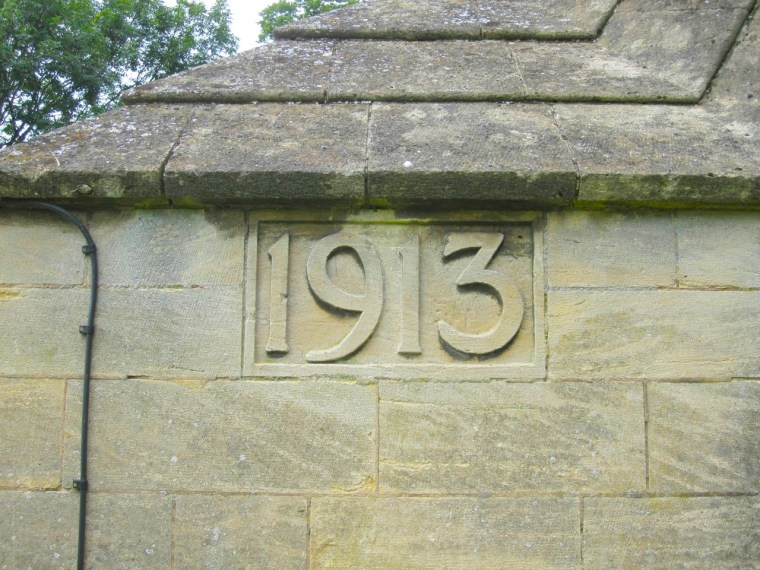 Pershore Abbey - date on buttress