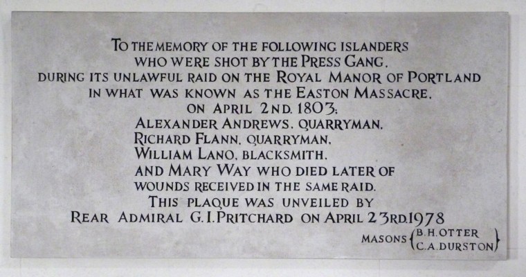 Press Gang Memorial, Portland