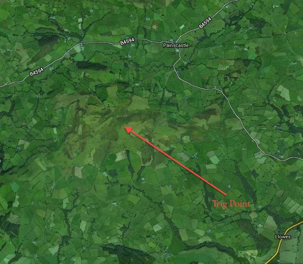 The Begwyns Trig Point Map 1