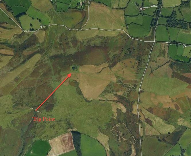 The Begwyns Trig Point Map 2
