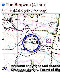 The Begwyns Trig Point Map 5