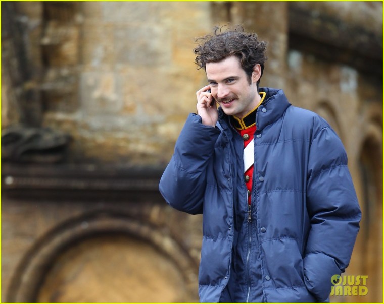 Tom Sturridge films a scene for the movie Far from the Madding Crowd in Dorset Featuring: Tom Sturridge Where: Sherbourne, United Kingdom When: 22 Oct 2013 Credit: WENN.com