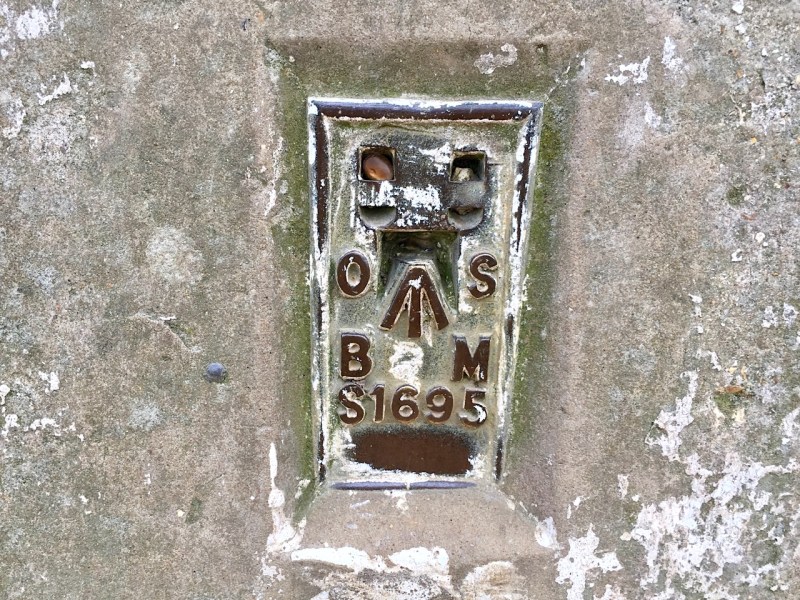 Danebury Trig Point S1695 - the plate