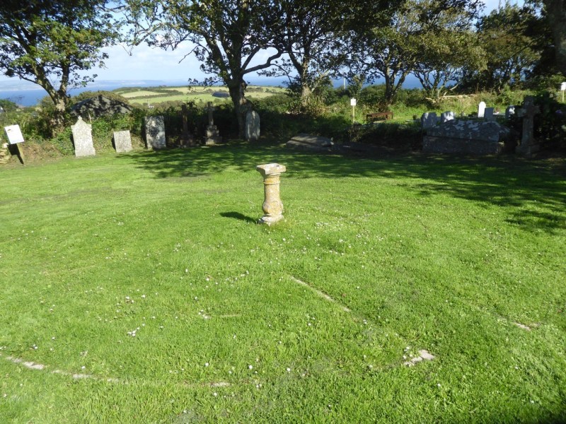 Paul Churchyard Cornwall: sundial & maze (Keith Salvesen)
